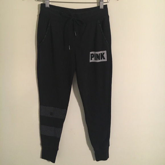 PINK Victoria's Secret Pants - VS PINK SOZE XS SWEATPANTS W/ SILVER DETAILS